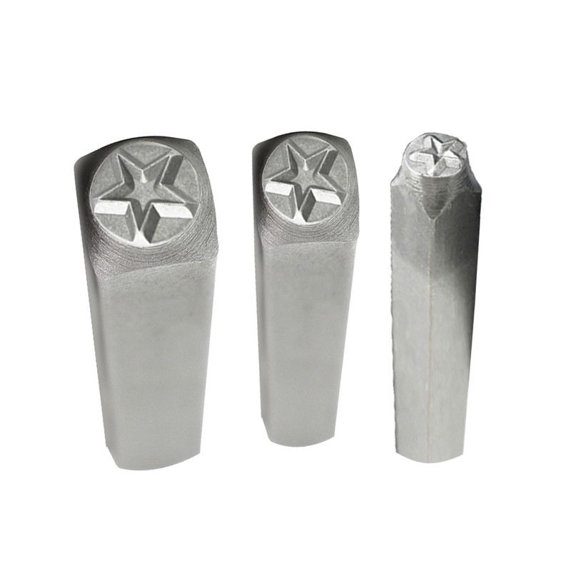 Ousidiman Set Of 3 Star Shaped Metal Punches Stamps Practical