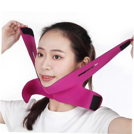 Baluue Slimming Face Mask Set Thin Face Belt v Face Design Masseter Muscle Chin Black Pink