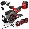SHALL 20V Cordless Mini Circular Saw, 4-1/2’’ 4000RPM Power Circular