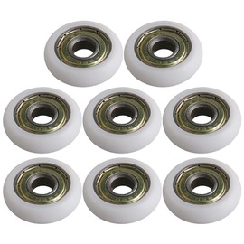 BQLZR Engineering Bearing Steel Ball Bearing Guide Roller Roller Round Wheel Pack of 8
