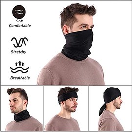 CGBOOM Bandana Neck Gaiters Multifunction Headwear Face Mask Elastic Tube Scarf Face Shield Headband Snood UV Resistence for Outdoors Sports