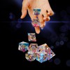 Resin Dice Set 7 Pieces, Sharp DND Dice Set with