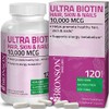 Ultra Biotin 10,000 Mcg Hair Skin and Nails Supplement, Non-GMO,