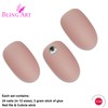 False Nails by Bling Art Beige Matte Oval Medium Fake