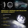VISVIC 7 Inch LED Headlights Round White Angel Eyes DRL