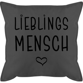 Shirtracer Cushion 50 x 50 cm – Couple – Favourite Person – 50 x 50 cm – Grey – Couple with Partner Valentine's Day Couples for Gift