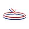 BDM France Flag Red White Blue Fabric Bracelet for Men