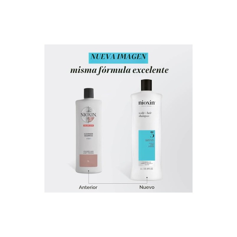Nioxin Shampoo Sistema #3 Anticaída para el Cuidado de Color