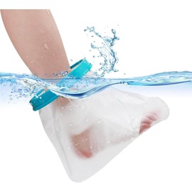 Waterproof Foot Cast Wound Cover Protector for Shower Bath, Watertight Cast Bag Covers for Broken Surgery Foot, Ankle Wound and Burns (Blue, One Size)