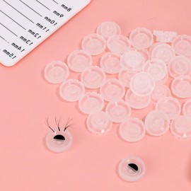 Pack of 200 Disposable Glue Holder Eyelash Glue Container Eyelash Pallet Holder for Eyelash Extension Eyelashes Glue Cups Lash Organiser Tool