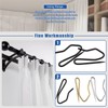 Glarks 58Pcs 1 Inch Sliver Metal Curtain Hooks, Rustproof Heavy