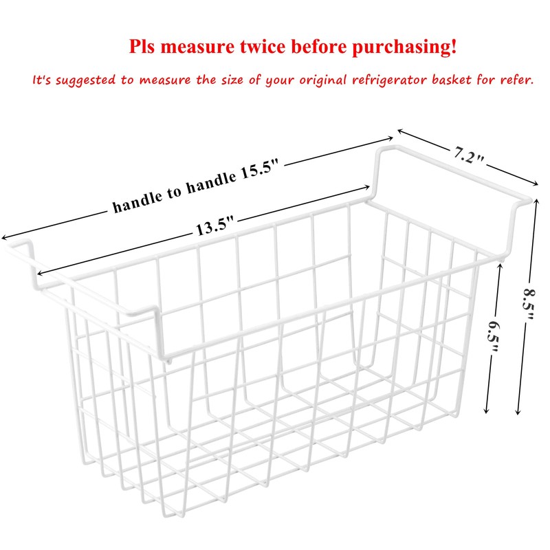 Homics Chest Freezer Baskets 15.5 Inch, Chest Freezer Organizer Bins