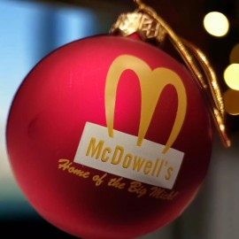 McDowell's Home of the Big Mick Christmas Ornament Xmas Coming to America