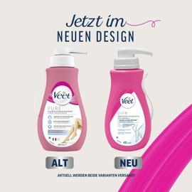 Veet Sensitive Hair Removal Cream, Fast & Effective Hair Removal for Silky Smooth Skin, Application Time 5-10 Minutes, 400 ml Dispenser with Spatula (2x 400 ml)