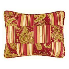 C&F Home 12" x 16" Firenze Pieced Fall Accent Pillow Everyday All Seasons Harvest Autumn Thanksgiving Couch Sofa Living Room Bed Decor Decoration 12" x 16" Red