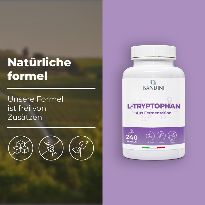 Bandini® L-Tryptophan 240 Capsules - L Tryptophan High Dose with