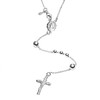 LeCalla 925 Sterling Silver Jewelry Italian Rosary Bead Cross Y