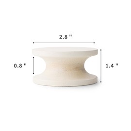 GUDEE Ran Bamboo Wall Mount Round Hooks, Heavy Duty Modern Decorative Durable Hanger for Hanging Bags, Shoes, Towels, Accessories and More in Foyer, Kitchen, Bedroom, Closet in Color White