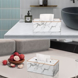 Richblue Tissue Case, Stylish, Tissue Box, Tissue Cover, Luxury PU Leather, Tissue Box, Inner Dimensions (W x D x H): Approx. 9.3 x 4.7 x 3.1 inches (23.5 x 12 x 8 cm), Paper Towel Case, Tissue Holder, For Home, Office, Car, Hotel, Fashion, Interior Gift