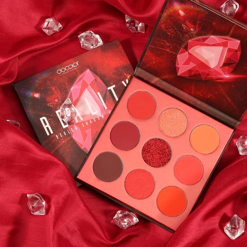Docolor Eyeshadow Palette Red Gemstone Make Up Palette Vegan Formula