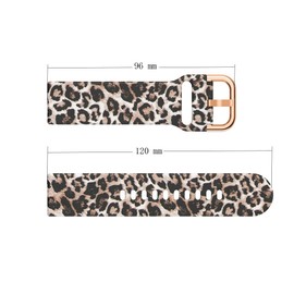 Tznzxm Replacement Bands Compatible with Spade & Co Health Smartwatch 4, Spade & Co Health Smartwatch 4 Screen Protector [3 PCS], Brown leopard-print Adjustable Soft Silicone Wristband Straps