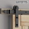 skysen Sliding Barn Door Hardware Roller Set Black (LK-I Shape
