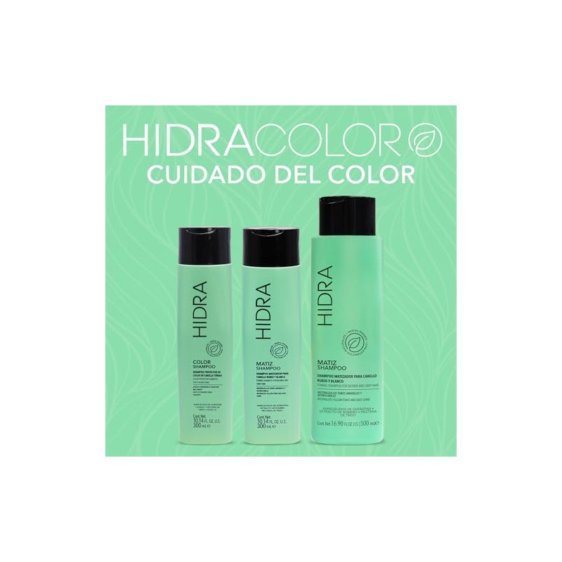 HIDRACOLOR Hidra Matiz Shampoo Neutraliza Tonos, Matiza Cabello Rubio 500ml
