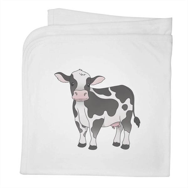 Azeeda 'Cute Dairy Cow' Cotton Baby Blanket/Shawl (BY00039308)