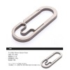 PR-OBLONGCARA Carabiner Titanium Alloy Oval Key Chain Key Holder Military,