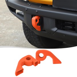 Voodonala for Ford Bronco 2021-2024 Front Tow Hook Cover Car Tow Hooks Protector Compatible with Bronco 2021-2024(for OEM Modular Bumper,Orange,2pcs,ABS)