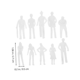Operitacx Pack of 50 Sand Table White Villain Miniature Scale Miniature Figures O People Scale Mini Pople Models Architectural Human Figures Model Train Human Hbs Not Plastic
