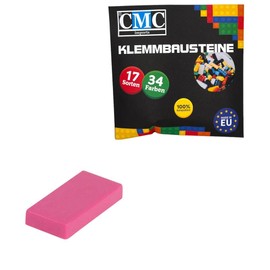 100 x Clamping Blocks Tiles Building Blocks 1 x 2 Nubs Compatible 34 Colours Free Choice of Colours (824 - Magenta)