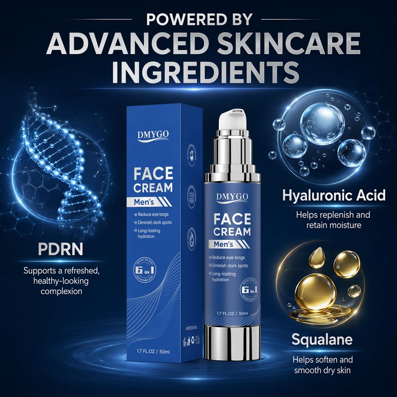 6-in-1 Face Cream for Men with PDRN, Hyaluronic Acid &