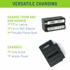 Wasabi Power Battery (2-Pack) & Dual Charger NP-F730, F750, F760,