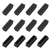 METALLIXITY 12pcs Rectangle End Caps (60x20mm) Plastic Rectangle Tube Insert