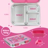 MaMix Bento Lunch Box Stainless Steel,3 Compartments Leak-Proof Bento Box