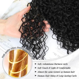 Urbeauty Pink Mango V Part Curly Wig for Black Women – Glueless Protein Silk Synthetic Burmese Curl Wigs, Soft Natural Human Hair Feel, Lightweight Beginner Friendly, Daily Wear/Vacation/Travel/Graduation/Time-Saving - Size: 16 Inch