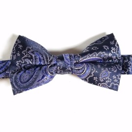 Unbranded NEW Purple Paisley Jacquard Adjustable Pre-Tied Bow Tie