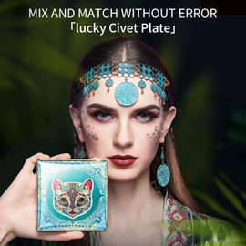 zeesea The British Museum Egypt Collection Eyeshadow Shimmer Matte Glitter 16 Colors Eyeshadow Palette (#07 CAT)