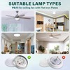 Lamptobe 4 Inch Ceiling Fan LED Light Replacement 2-Pack, 15W