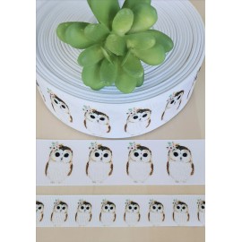 Unbranded 7/8 & 1.5" (1YD) Owl Grosgrain Ribbon Bird Hoot Screech Owl Baby Owlet - 7/8 inch
