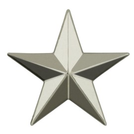 PinMart Military 3D 5 Point Silver Star Lapel Pin