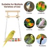 Perches for Birds, Parrot Wooden Platform, Swings with Swing Bell,