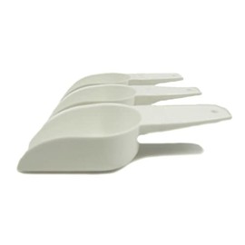 TUPPERWARE Baking Flour Scoop (3) White Flour Sugar Baking Aid Kitchen Aid