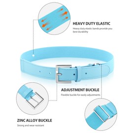 AWAYTR Youth Baseball Belt Boys - Adjustable Elastic Softball Belt for Kids Girls Pants Uniform(Sky Blue, 20''-34'')