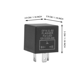 vovolove LED Hyper Flash Fix Relay CF14 JL-02 EP35 3-Pin For Turn Signal and Hazard