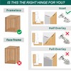 6 Pack Inset Overlay Soft Close Cabinet Hinges 105° Frameless