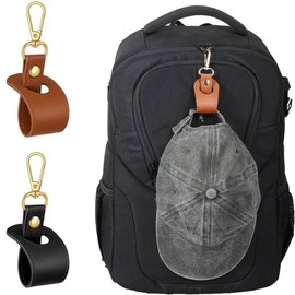 Portable Multi-purpose Leather Anti-Loss Organizer for Gloves, Hats, Scarves, and Towels Keychain Brown (30362) 5ea