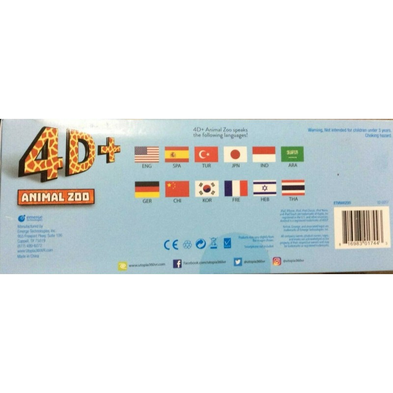 ReTrak 4D Utopia 360° Animal Zoo: Augmented Reality Cards &
