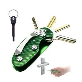 Key Turner Aid for People with Arthritis, FAMCHAINS Folding Key Organizer, Aluminum Keys Holder Keychain Accessories for Men, Door Opening Assistance with Grip Key Extender for Seniors yaoshijia